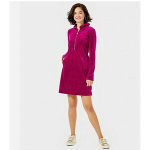 Lilly Pulitzer NWT UPF 50+‎ Skipper Dress Bordeaux Berry ORIG $158 XXS